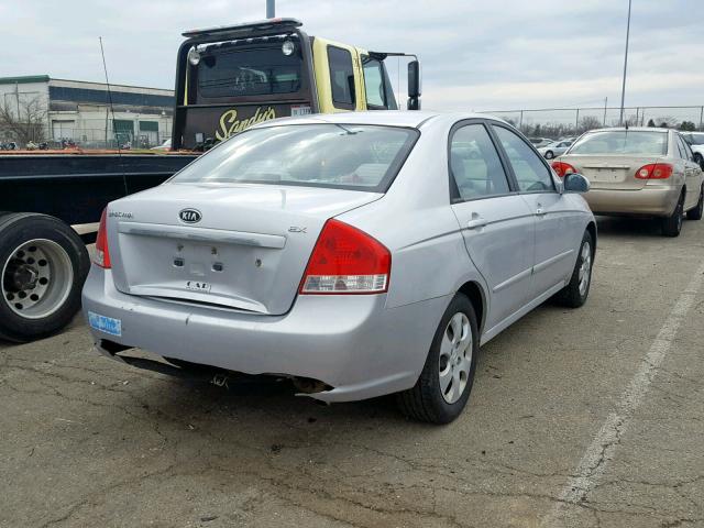 KNAFE121175459541 - 2007 KIA SPECTRA EX SILVER photo 4