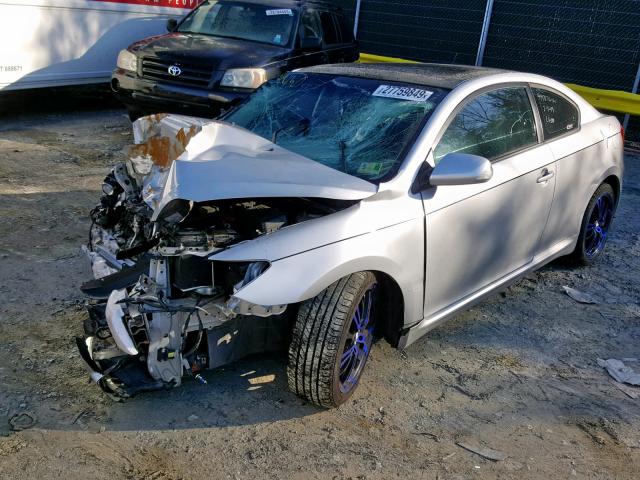 JTKDE167370200466 - 2007 TOYOTA SCION TC SILVER photo 2