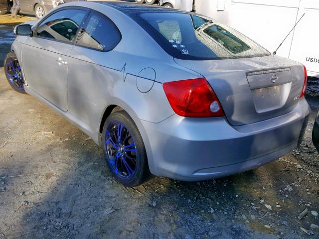JTKDE167370200466 - 2007 TOYOTA SCION TC SILVER photo 3