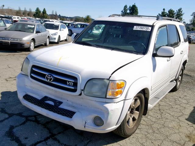 5TDZT38A51S037296 - 2001 TOYOTA SEQUOIA LI WHITE photo 2