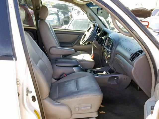 5TDZT38A51S037296 - 2001 TOYOTA SEQUOIA LI WHITE photo 5