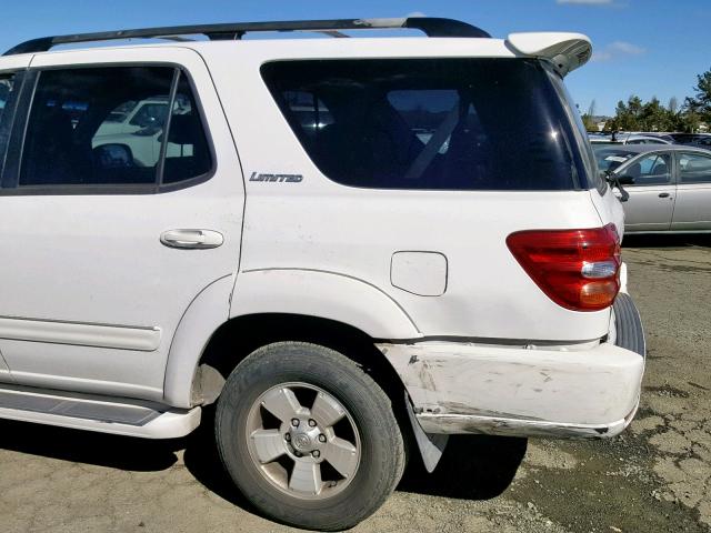 5TDZT38A51S037296 - 2001 TOYOTA SEQUOIA LI WHITE photo 9