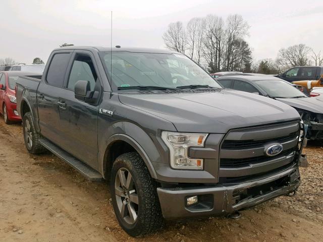1FTEW1EF0HFC16088 - 2017 FORD F150 SUPER GRAY photo 1