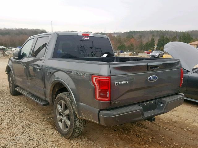 1FTEW1EF0HFC16088 - 2017 FORD F150 SUPER GRAY photo 3