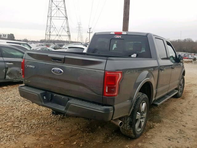1FTEW1EF0HFC16088 - 2017 FORD F150 SUPER GRAY photo 4