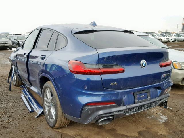 5UXUJ5C54KLJ62927 - 2019 BMW X4 M40I BLUE photo 3