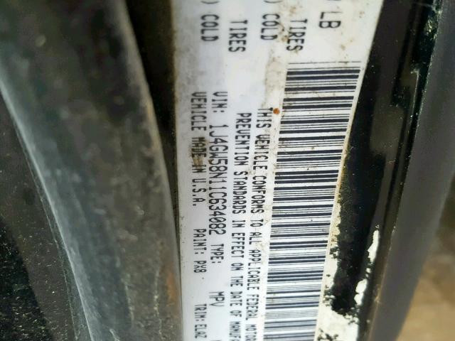 1J4GW58N11C634082 - 2001 JEEP GRAND CHER BLACK photo 10