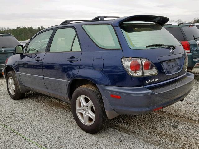 JTJHF10U620250143 - 2002 LEXUS RX 300 BLUE photo 3