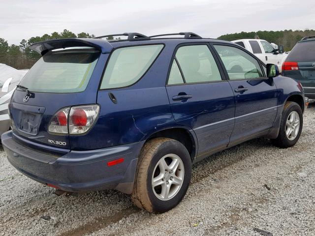 JTJHF10U620250143 - 2002 LEXUS RX 300 BLUE photo 4