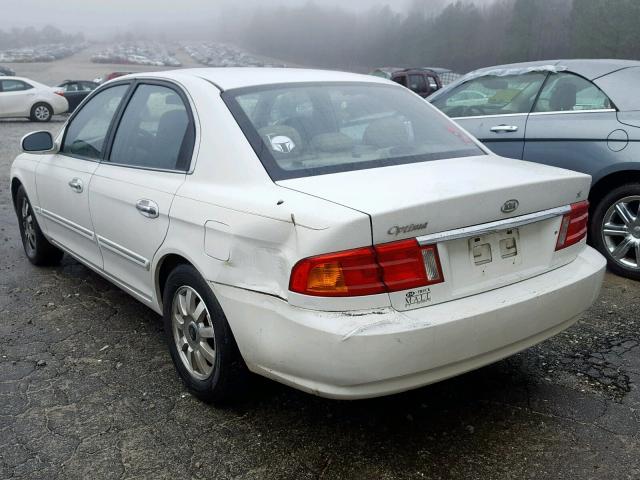 KNAGD126925172010 - 2002 KIA OPTIMA MAG WHITE photo 3