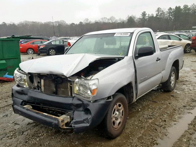 5TENX4CN4AZ692037 - 2010 TOYOTA TACOMA SILVER photo 2