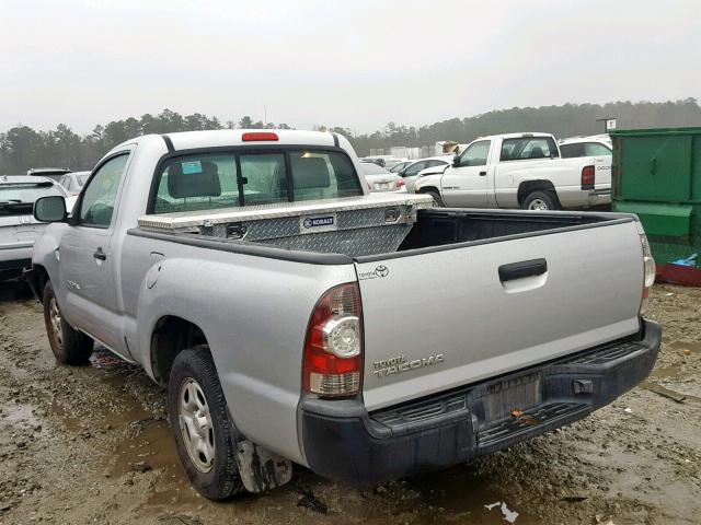 5TENX4CN4AZ692037 - 2010 TOYOTA TACOMA SILVER photo 3