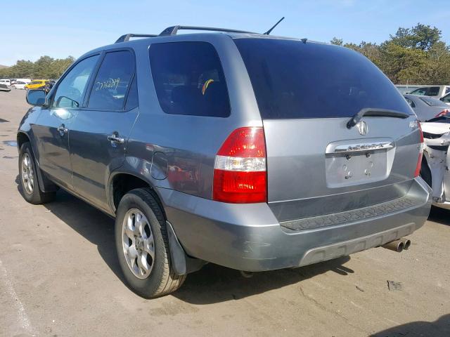 2HNYD18662H525630 - 2002 ACURA MDX TOURIN GRAY photo 3