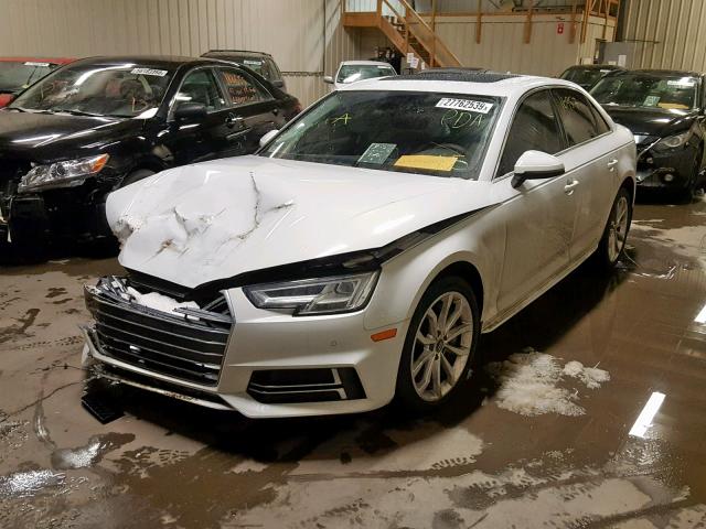 WAUBNAF43JA015059 - 2018 AUDI A4 PROGRES WHITE photo 2