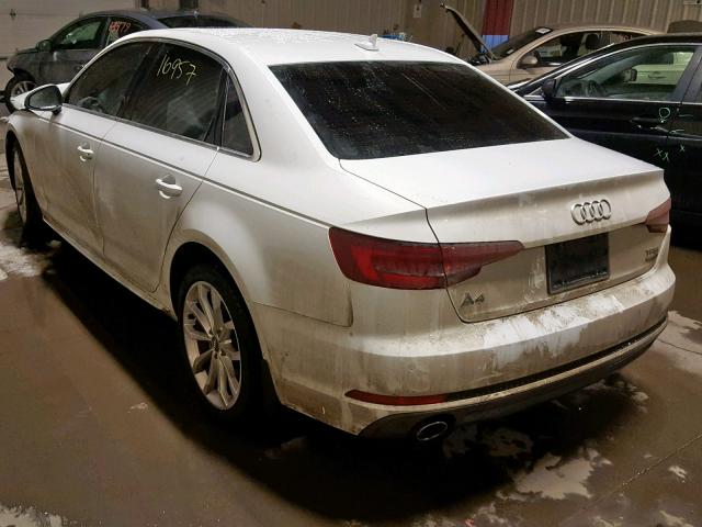 WAUBNAF43JA015059 - 2018 AUDI A4 PROGRES WHITE photo 3