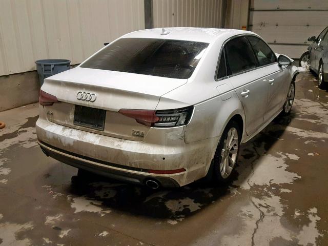 WAUBNAF43JA015059 - 2018 AUDI A4 PROGRES WHITE photo 4