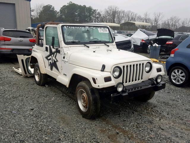 1J4FA59SXYP764430 - 2000 JEEP WRANGLER / WHITE photo 1