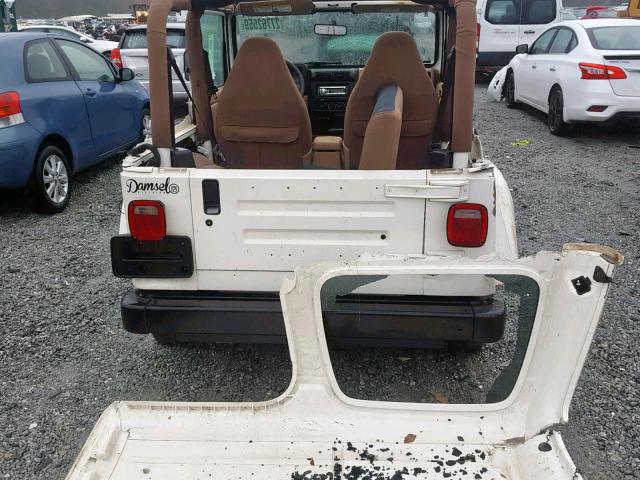 1J4FA59SXYP764430 - 2000 JEEP WRANGLER / WHITE photo 9