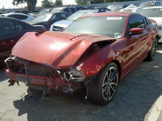 1ZVBP8CF4E5247371 - 2014 FORD MUSTANG GT RED photo 2