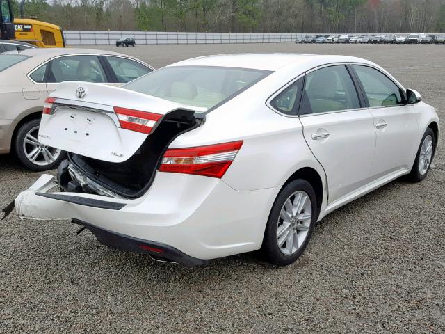 4T1BK1EBXDU022889 - 2013 TOYOTA AVALON BAS WHITE photo 4