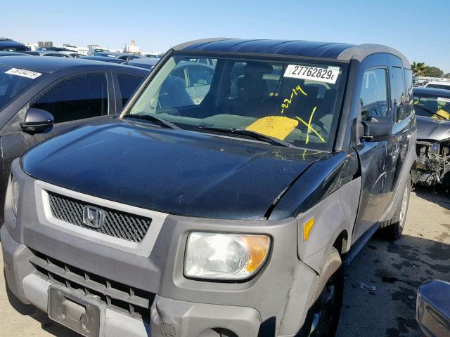 5J6YH18584L000666 - 2004 HONDA ELEMENT EX BLACK photo 2