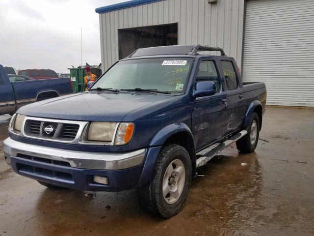 1N6ED27T0YC374511 - 2000 NISSAN FRONTIER C BLUE photo 2