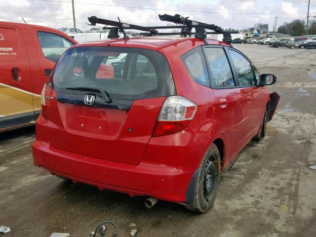 JHMGE8H25AC032770 - 2010 HONDA FIT RED photo 4