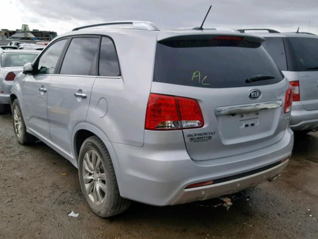 5XYKWDA28BG122505 - 2011 KIA SORENTO SX SILVER photo 3