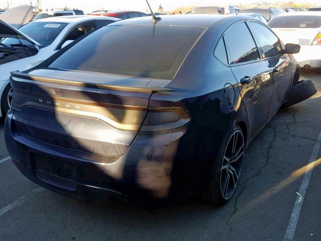 1C3CDFBB5GD694775 - 2016 DODGE DART SXT BLUE photo 4