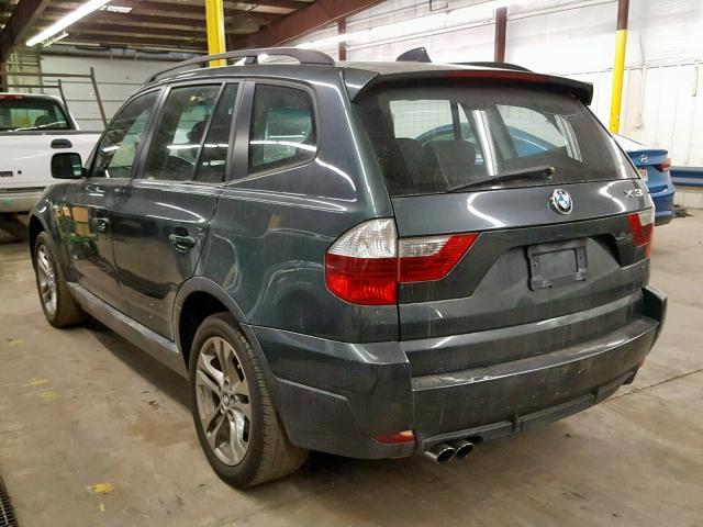 WBXPC93467WF28700 - 2007 BMW X3 3.0SI GREEN photo 3