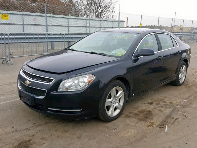 1G1ZG57B49F237939 - 2009 CHEVROLET MALIBU LS BLACK photo 2