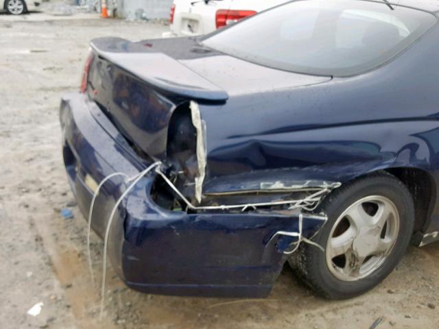 2G1WX15K929156139 - 2002 CHEVROLET MONTE CARL BLUE photo 9