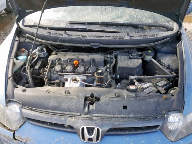 2HGFG12938H559347 - 2008 HONDA CIVIC EXL BLUE photo 7