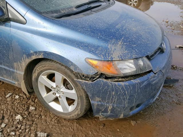 2HGFG12938H559347 - 2008 HONDA CIVIC EXL BLUE photo 9