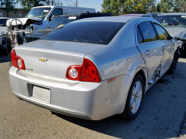 1G1ZA5EB9A4104324 - 2010 CHEVROLET MALIBU LS SILVER photo 4