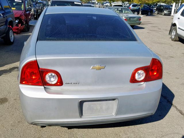 1G1ZA5EB9A4104324 - 2010 CHEVROLET MALIBU LS SILVER photo 9
