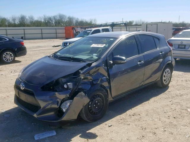 JTDKDTB36G1134893 - 2016 TOYOTA PRIUS C GRAY photo 2