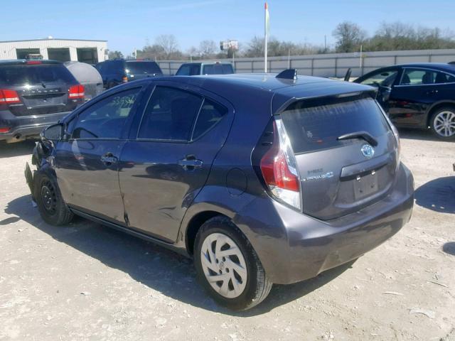 JTDKDTB36G1134893 - 2016 TOYOTA PRIUS C GRAY photo 3