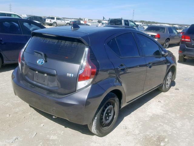 JTDKDTB36G1134893 - 2016 TOYOTA PRIUS C GRAY photo 4