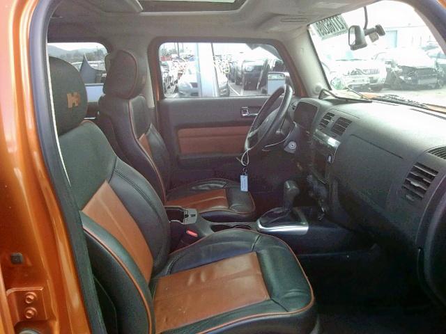 5GTDN13E178243661 - 2007 HUMMER H3 ORANGE photo 5