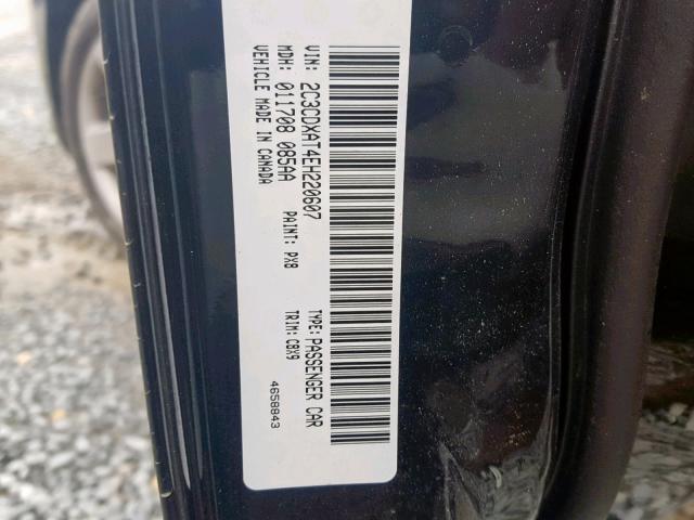 2C3CDXAT4EH220607 - 2014 DODGE CHARGER PO BLACK photo 10