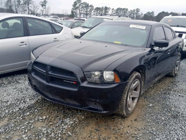 2C3CDXAT4EH220607 - 2014 DODGE CHARGER PO BLACK photo 2