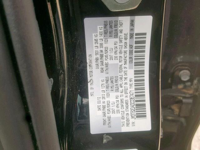 JM3TB2DA0C0357471 - 2012 MAZDA CX-9 BLACK photo 10