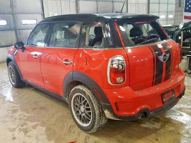 WMWZC3C52CWL83557 - 2012 MINI COOPER S C RED photo 3