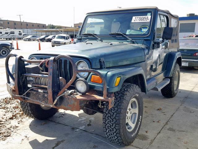 1J4FA59S81P326706 - 2001 JEEP WRANGLER / GREEN photo 2