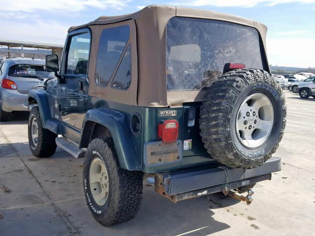 1J4FA59S81P326706 - 2001 JEEP WRANGLER / GREEN photo 3