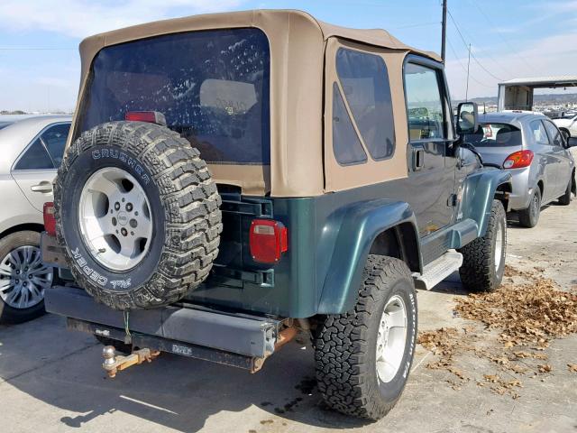 1J4FA59S81P326706 - 2001 JEEP WRANGLER / GREEN photo 4