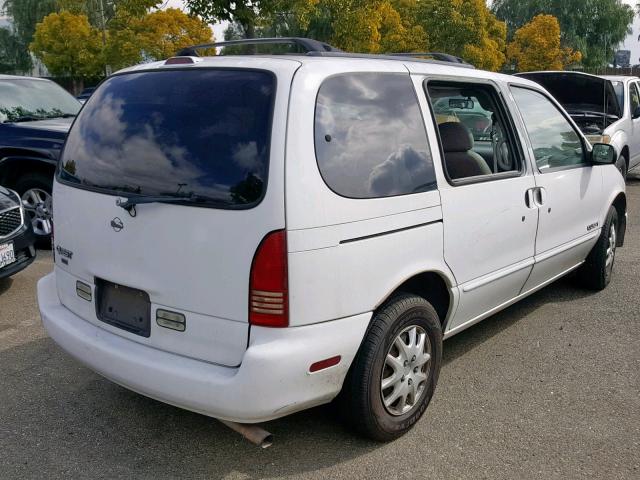 4N2DN1117WD802933 - 1998 NISSAN QUEST XE WHITE photo 4