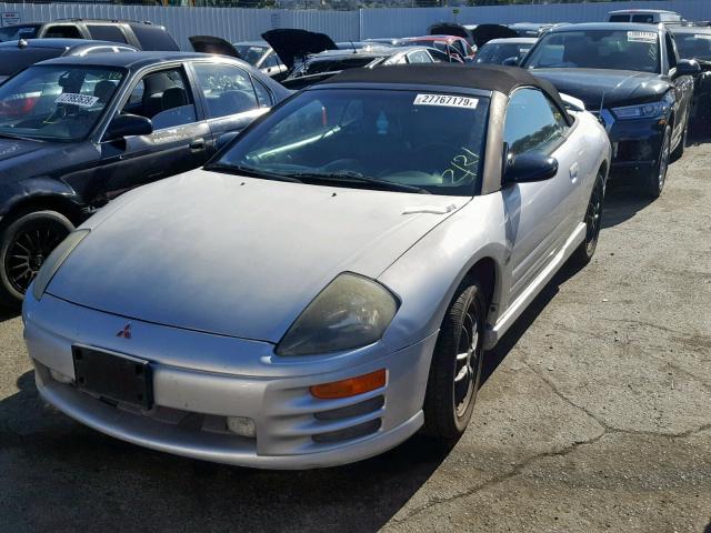 4A3AE85H21E185608 - 2001 MITSUBISHI ECLIPSE SP SILVER photo 2