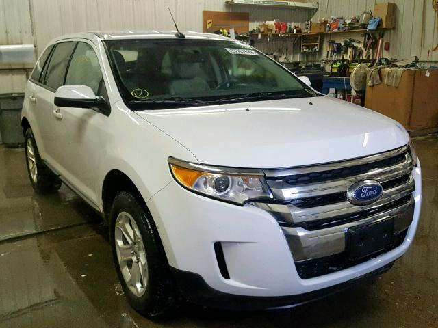 2FMDK4JC2EBB12652 - 2014 FORD EDGE SEL WHITE photo 1